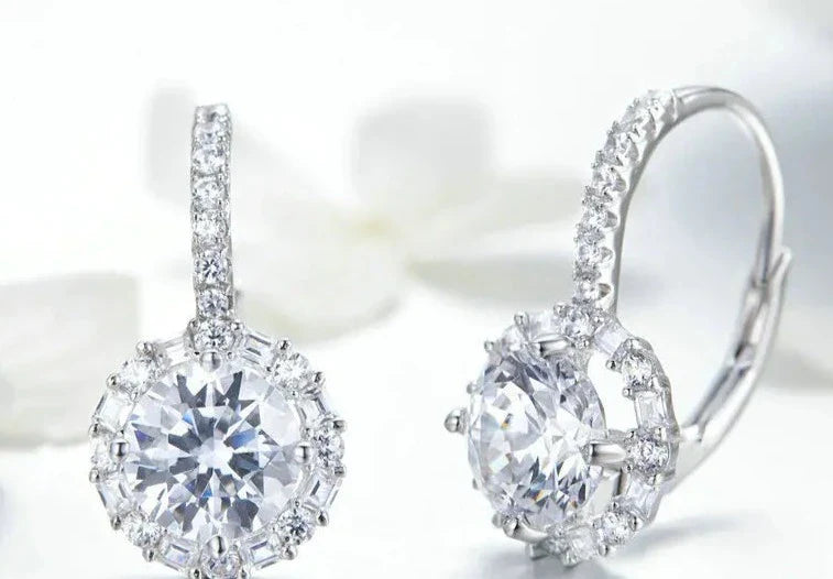 925 Sterling Silver Dazzling CZ Earrings