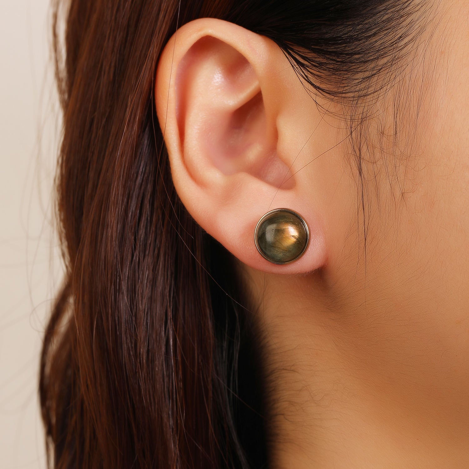 Gold Plated Amethyst Rose Quartz Mushroom Earrings