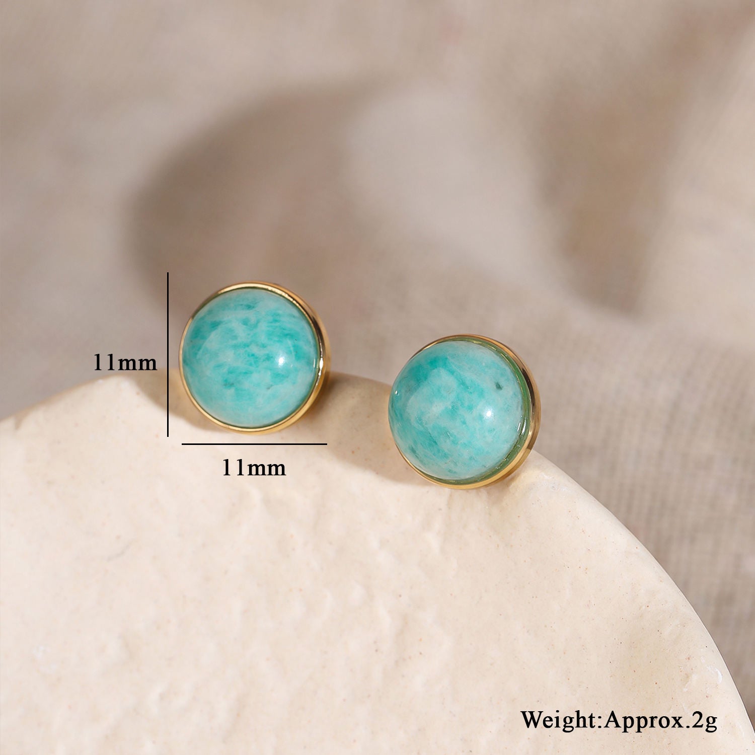 Gold Plated Amethyst Rose Quartz Mushroom Earrings