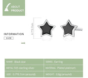 925 Siver Minimalist Star Stud Earrings