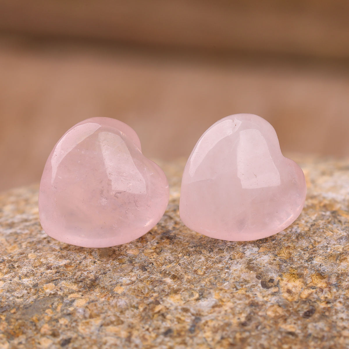 Eye Crystal Heart Stud Earrings