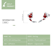 925 Sterling Silver Koi Fish Ear Studs
