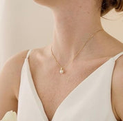 925 Silver Freshwater Round Pearl Pendant Necklace