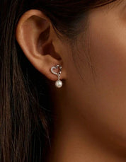 925 Sterling Silver Love Shell Pearl Earrings