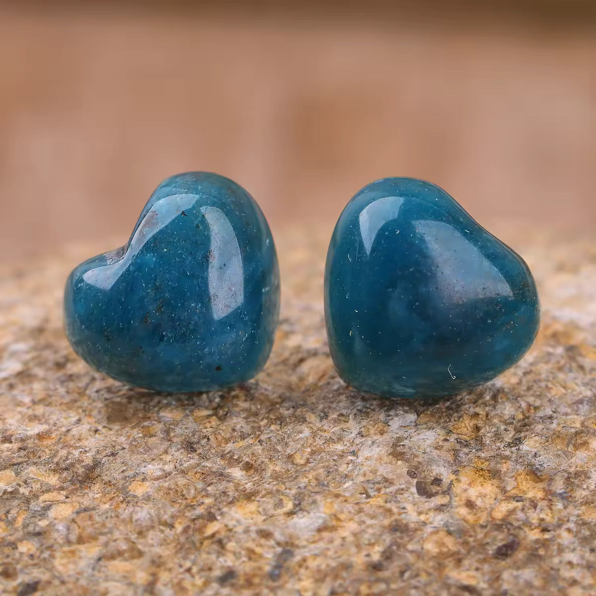 Eye Crystal Heart Stud Earrings