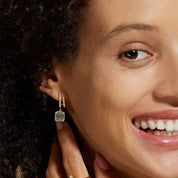 925 Silver Moss Agate Earrings