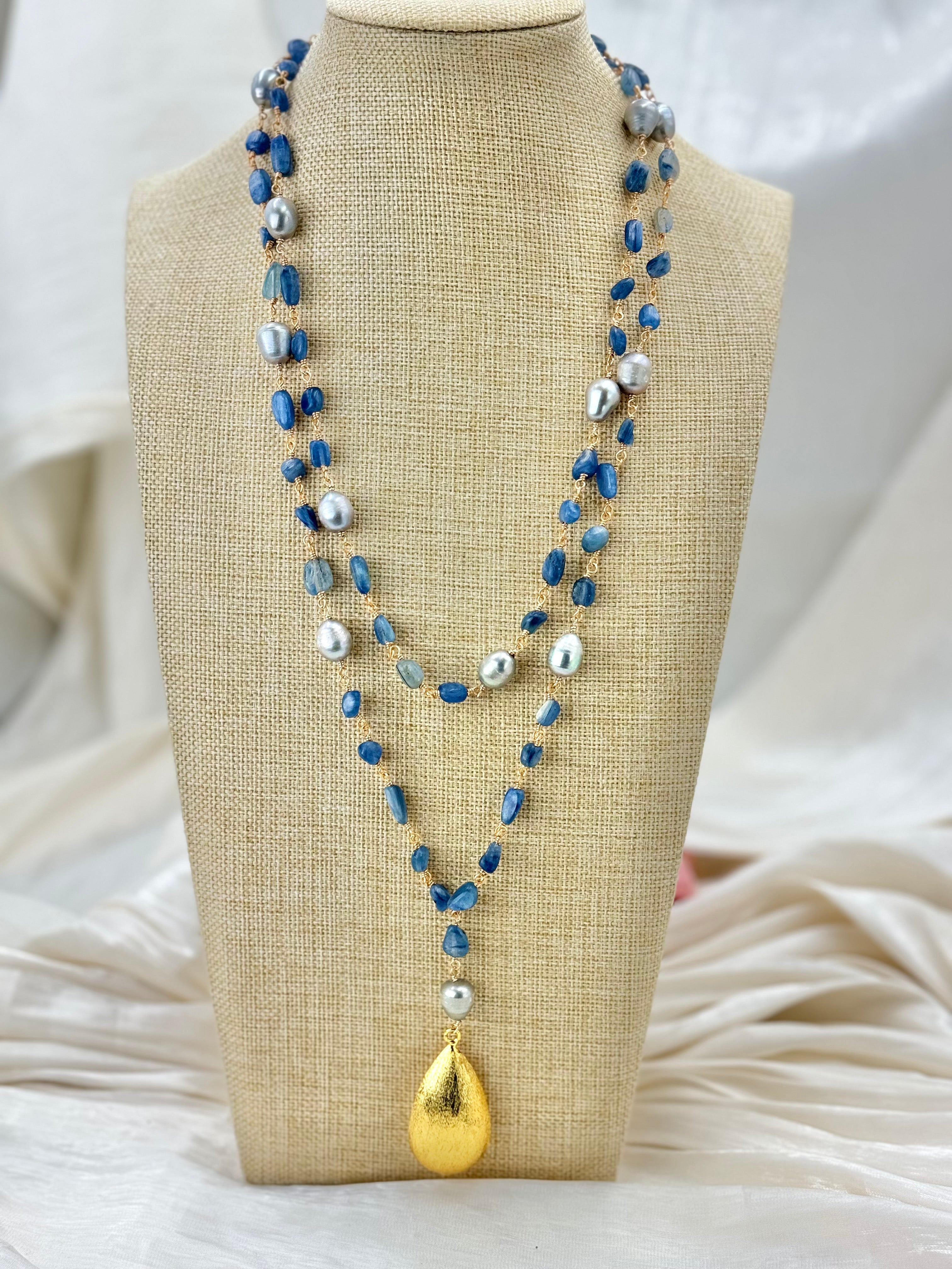 Blue Kyanites Dainty necklace