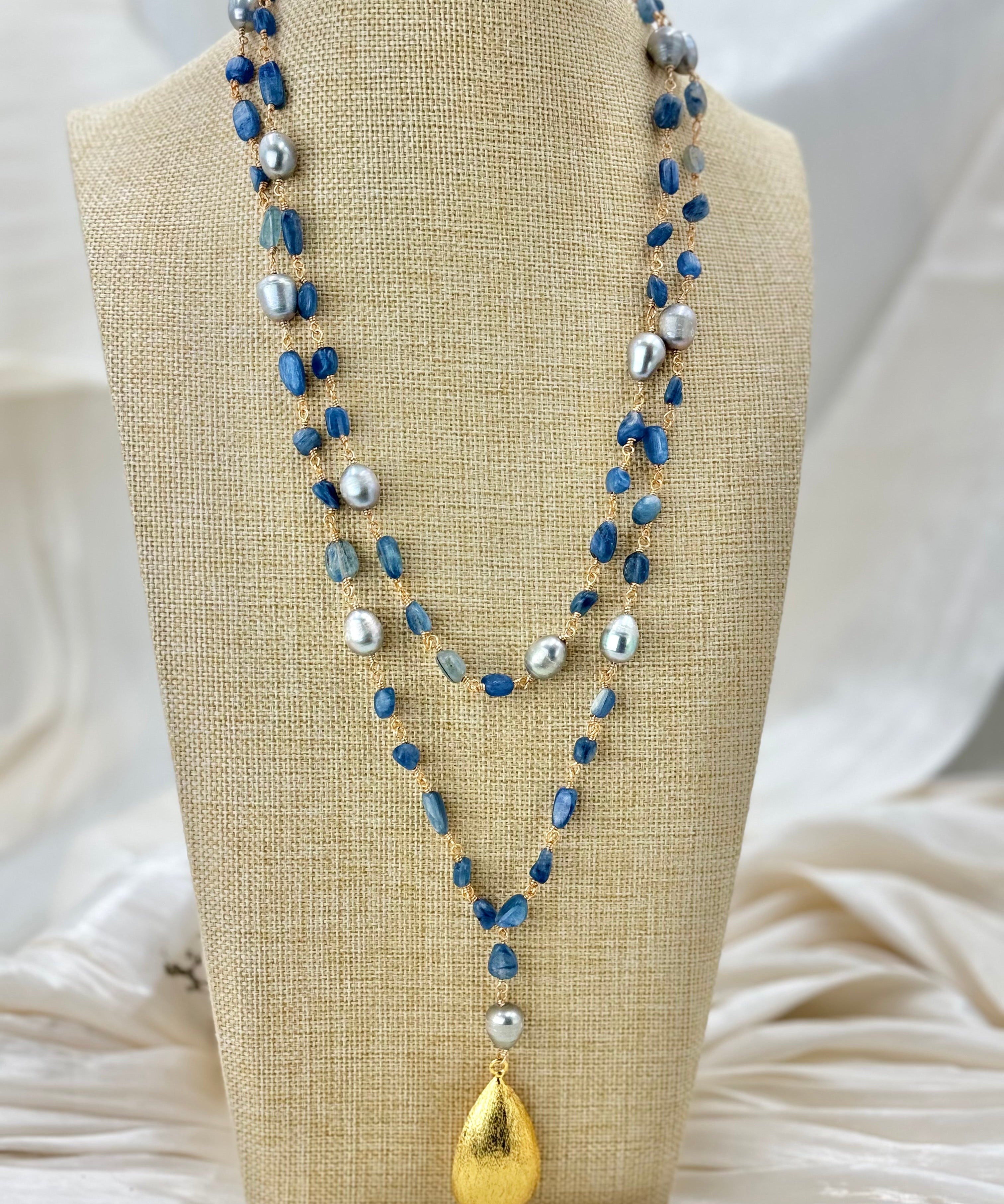 Blue Kyanites Dainty necklace