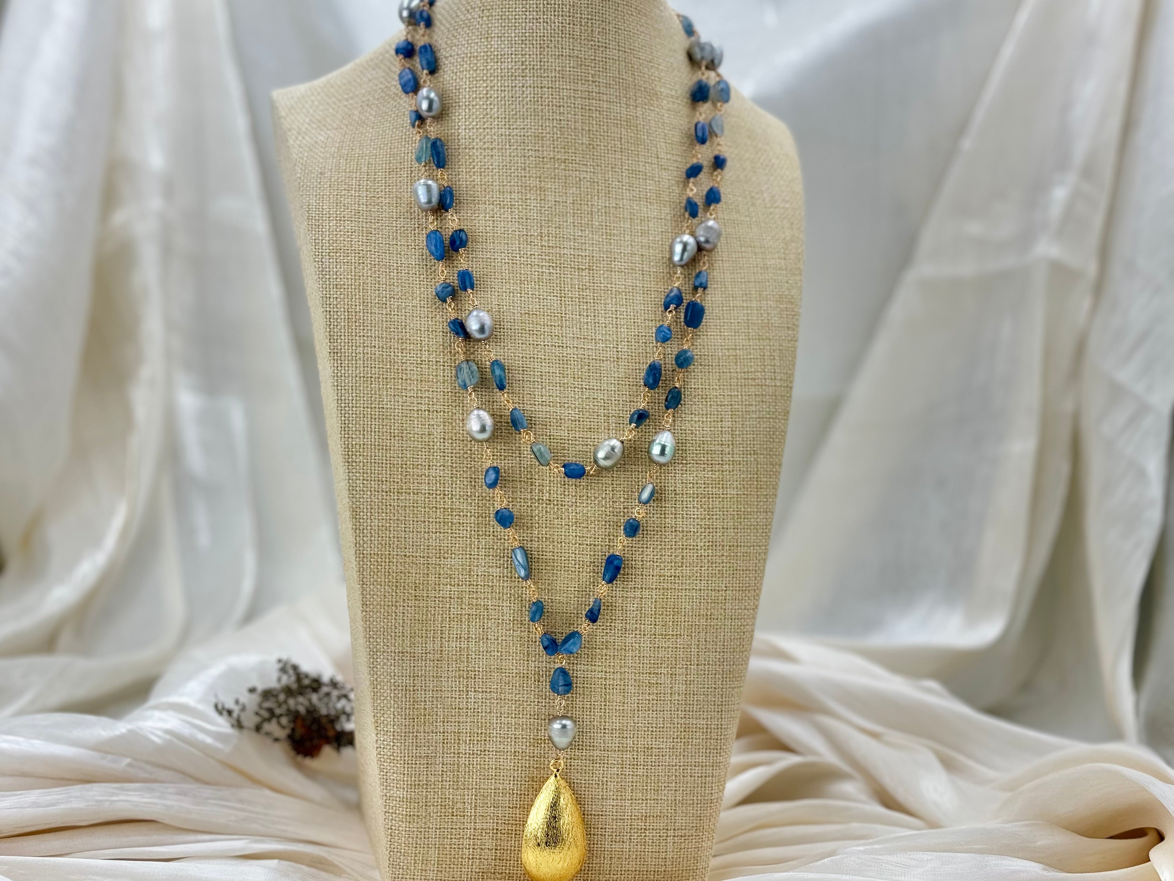 Blue Kyanites Dainty necklace