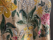 Floral Boho Embroidery with Hand paint Dress