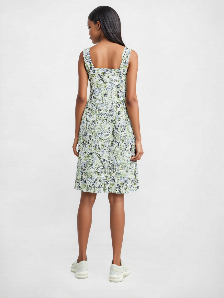 Lightweight cotton floral dress women summer styling