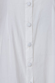 Lightweight cotton white midi dress women vacation wear