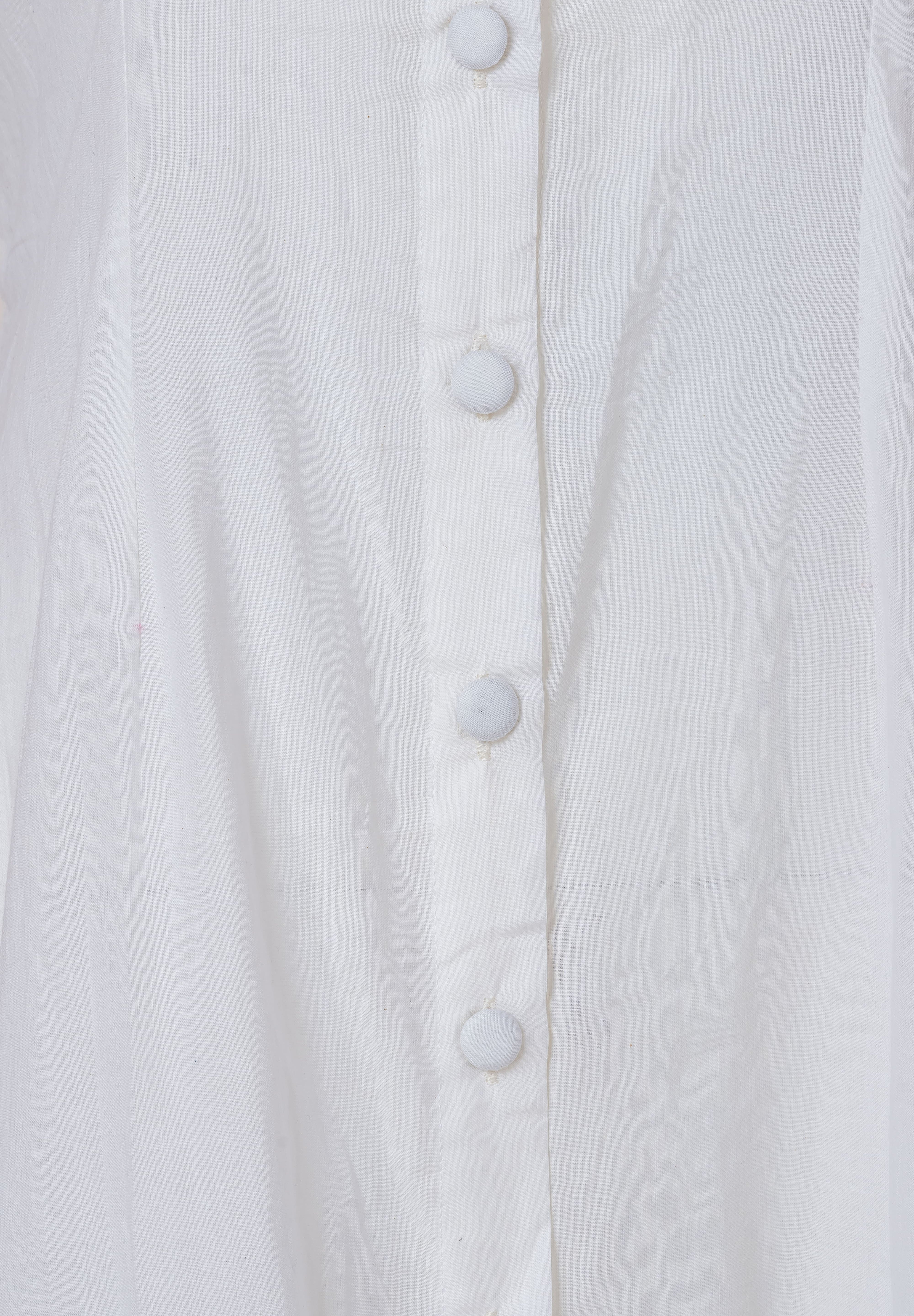 Lightweight cotton white midi dress women vacation wear