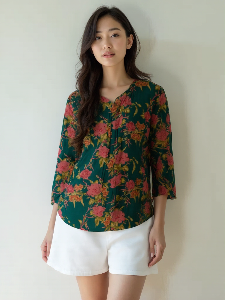 Floral Casual Top for Women – Lightweight Everyday Wear