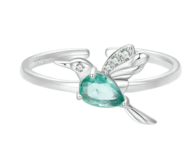 925 Sterling Silver Humming Bird Ring