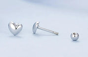 925 Sterling Silver Mini Heart Stud Earrings