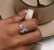 925 Sterling Silver Kingfisher Open Ring