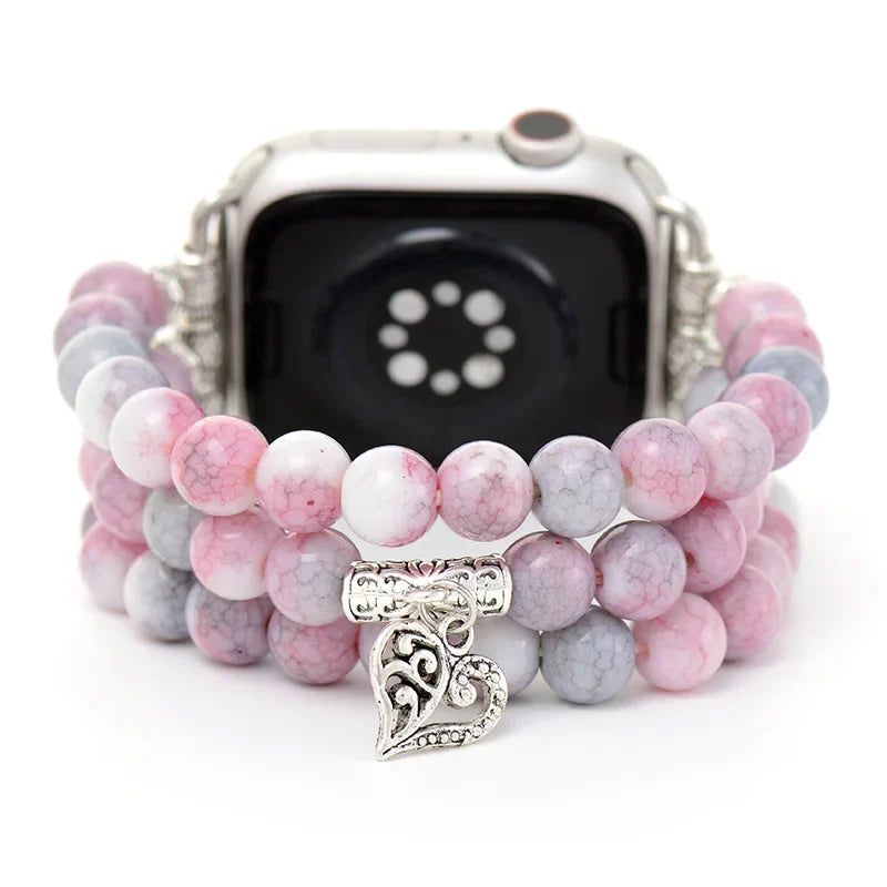 Natural Rhinestone Multilayer Gemstone Watch Strap