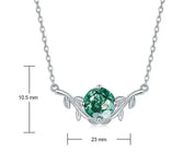 925 Silver 8*8mm Natural Moss Agate Necklace