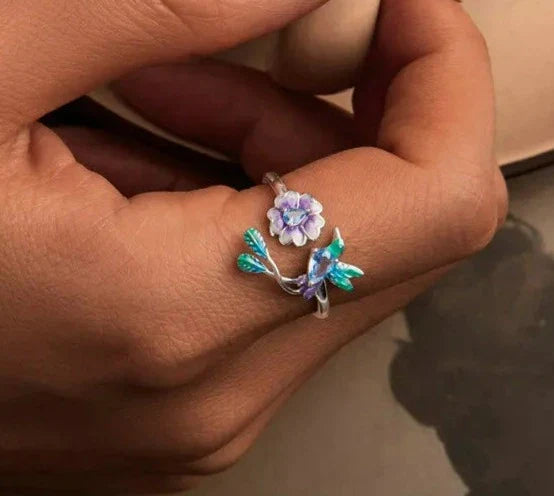 925 Sterling Silver Dragonfly Open Ring