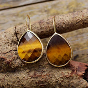 Natural Gemstone Dangle Earrings
