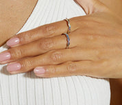 925 Silver Rainbow CZ Rings