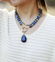 Natural Gemstone Lariat Necklace