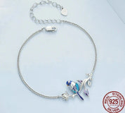 925 Sterling Silver Kingfisher Bracelet for Elegant Style