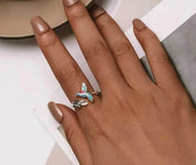 925 Sterling Silver Kingfisher Open Ring