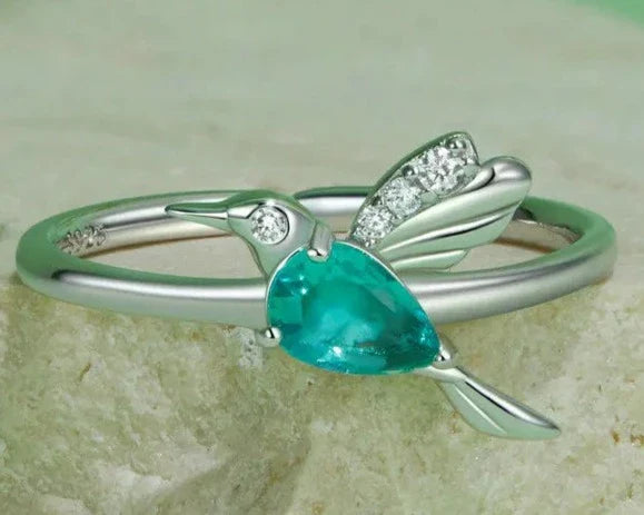 925 Sterling Silver Humming Bird Ring