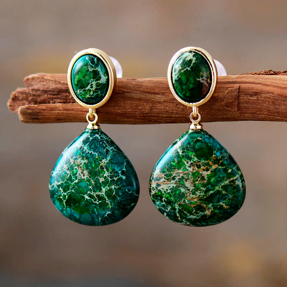 Sediment Jasper Stud Earrings