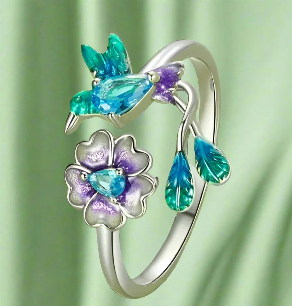 925 Sterling Silver Dragonfly Open Ring