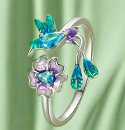 925 Sterling Silver Dragonfly Open Ring