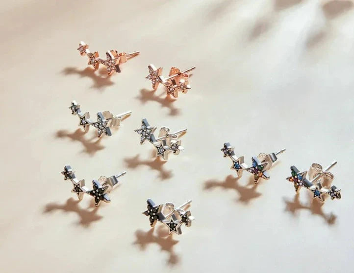 925 Sterling Silver Star Earring