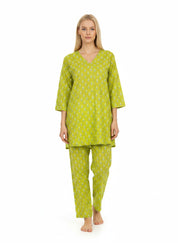 Women’s Printed Cotton Loungewear Set