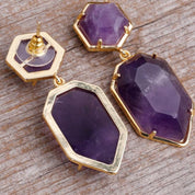 Natural Gemstone Chandelier Earrings