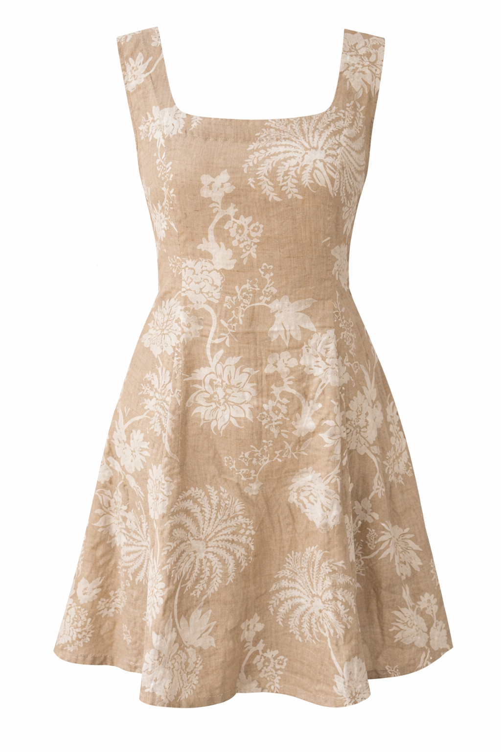 Beige dress with floral pattern best ootd.com