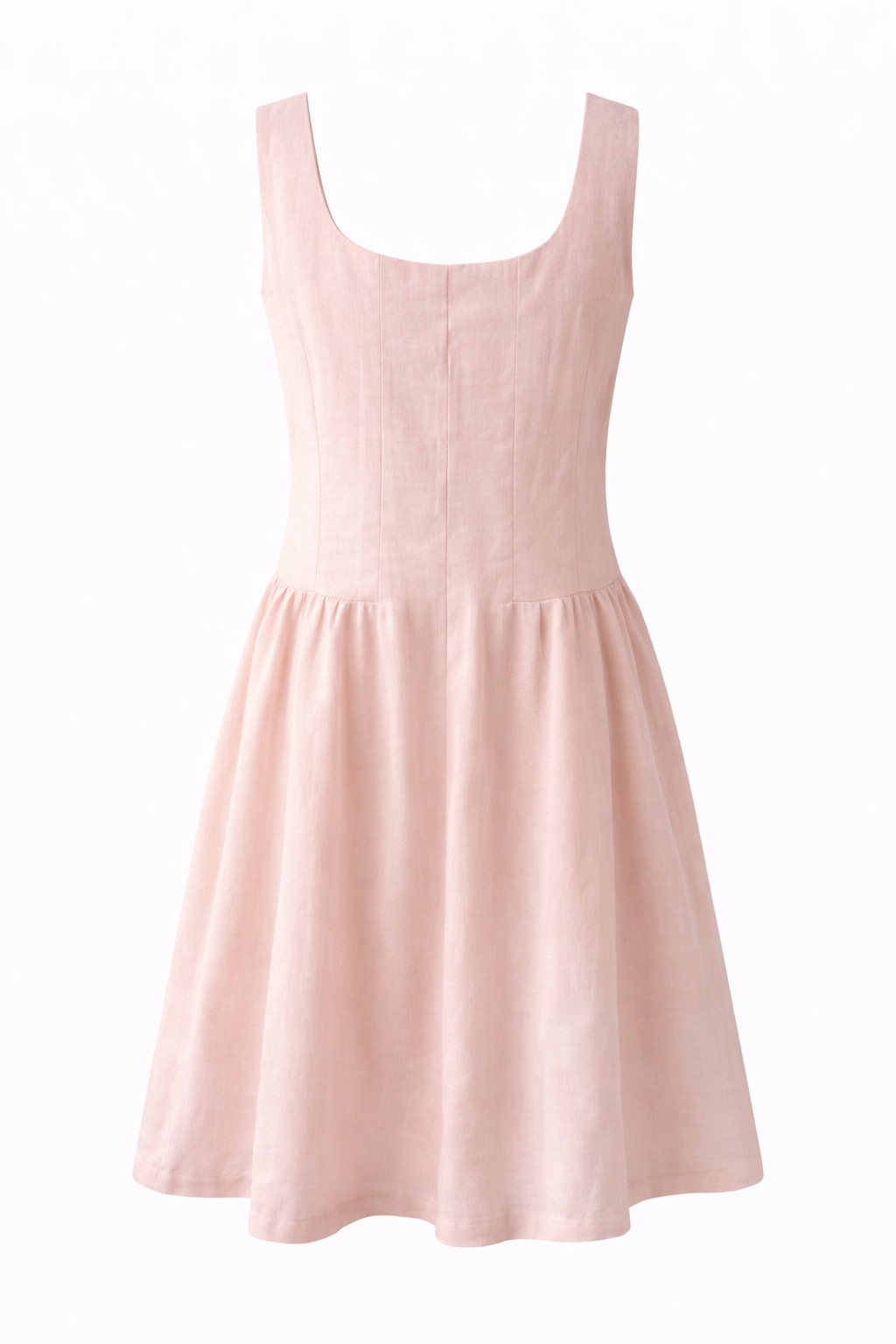Pink dress for ladies plain skirt