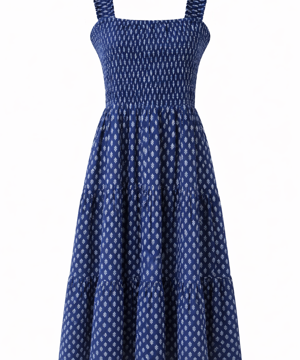 sleeveless two strip women midi dress