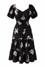 Breathable cotton sleeveless daywear midi dress