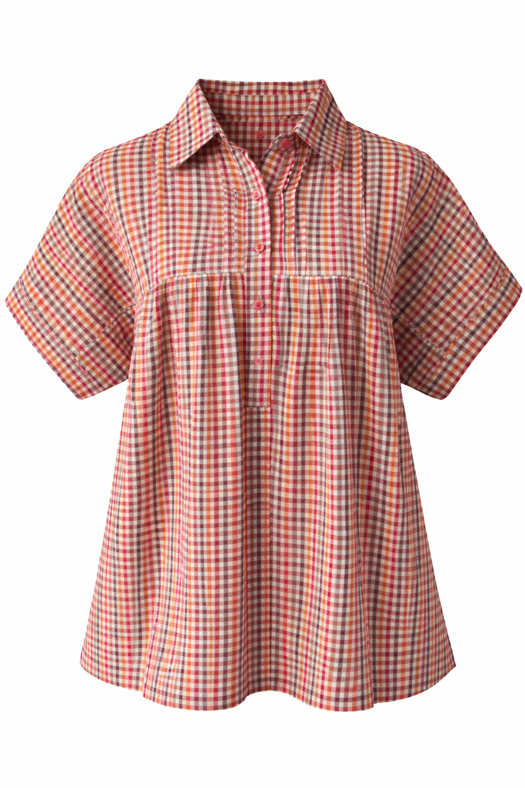 Breathable plaid cottons all weather shirt for women wear