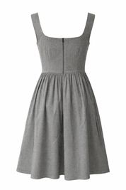 Breathable handwoven cotton mini dress with vertical stripes