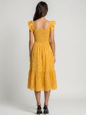 Lightweight cotton midi dress for summer styling