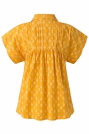 Classic collared cotton college girls dobby shirt top