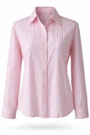 Pink striped shirt for girl's office use bestootd