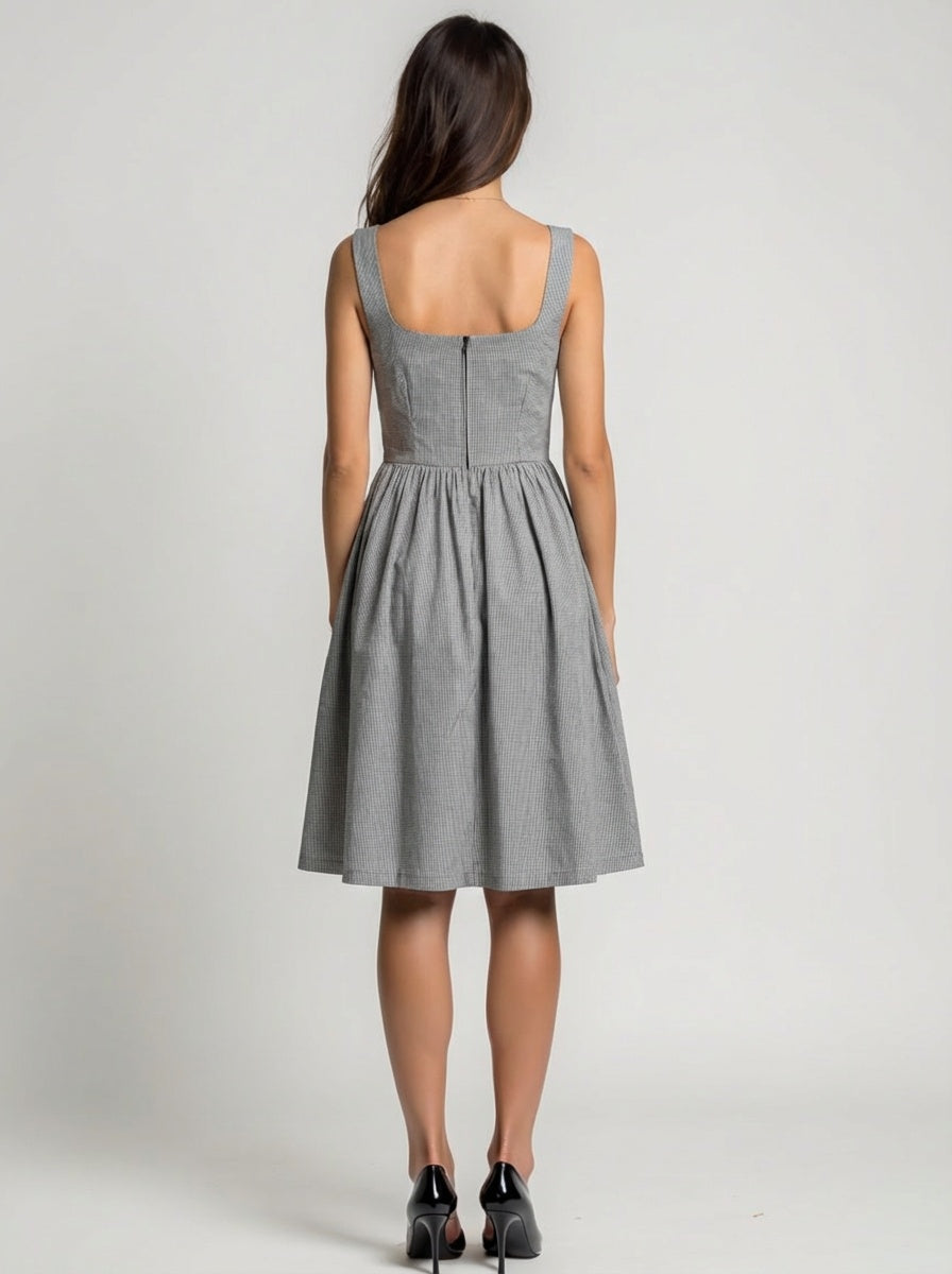 Boho Handwoven Cotton Ruffle Hem Mini Dress