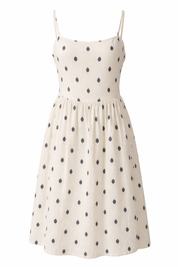 diamond print cotton midi summer dress