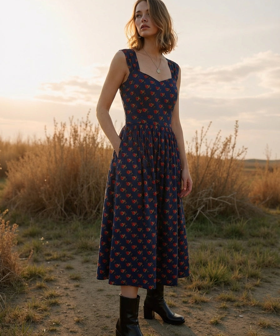 best stylish audrey sweetheart midi dress