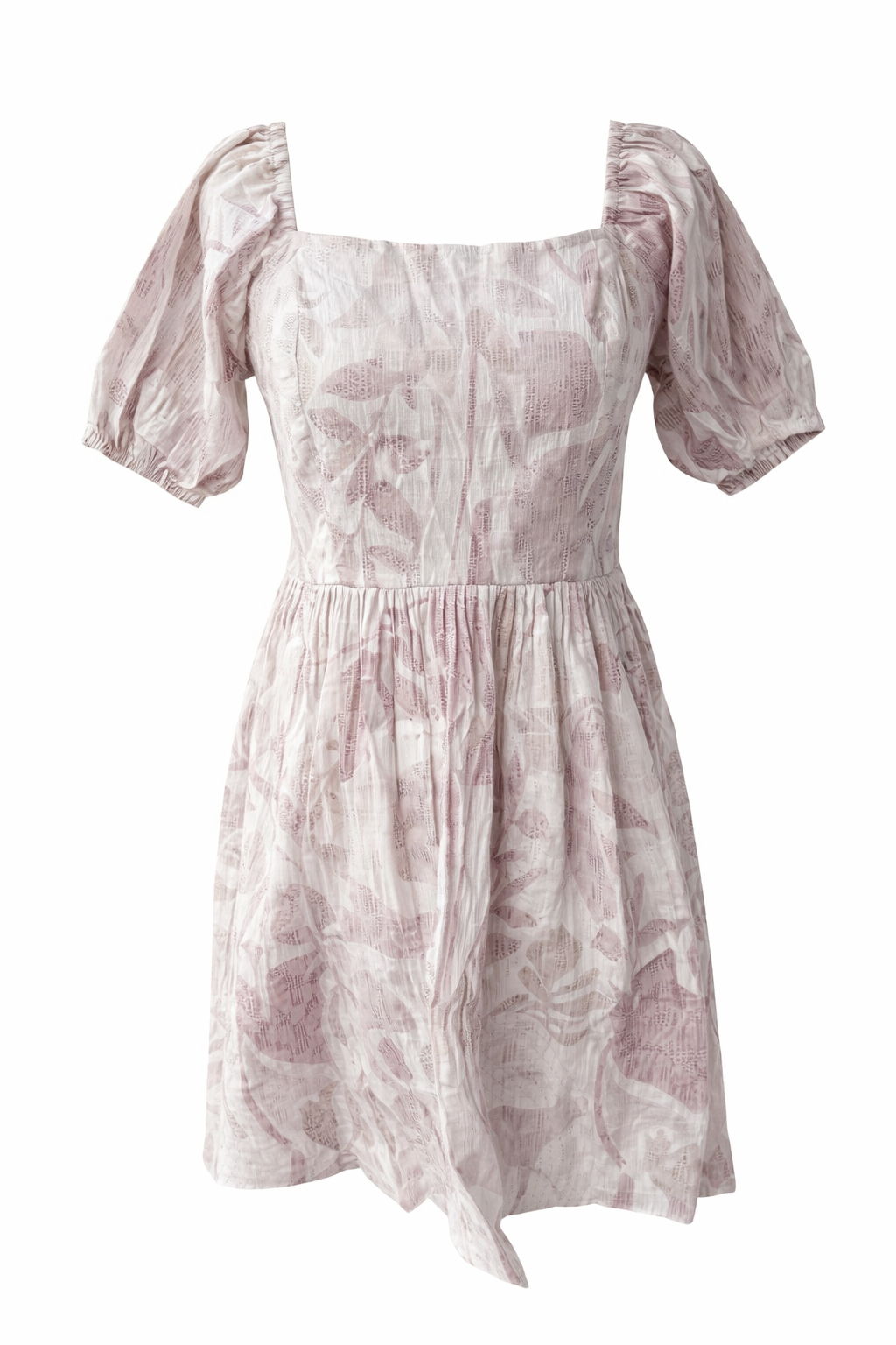 Fit and flare botanical print cotton midi dress
