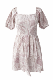 Fit and flare botanical print cotton midi dress
